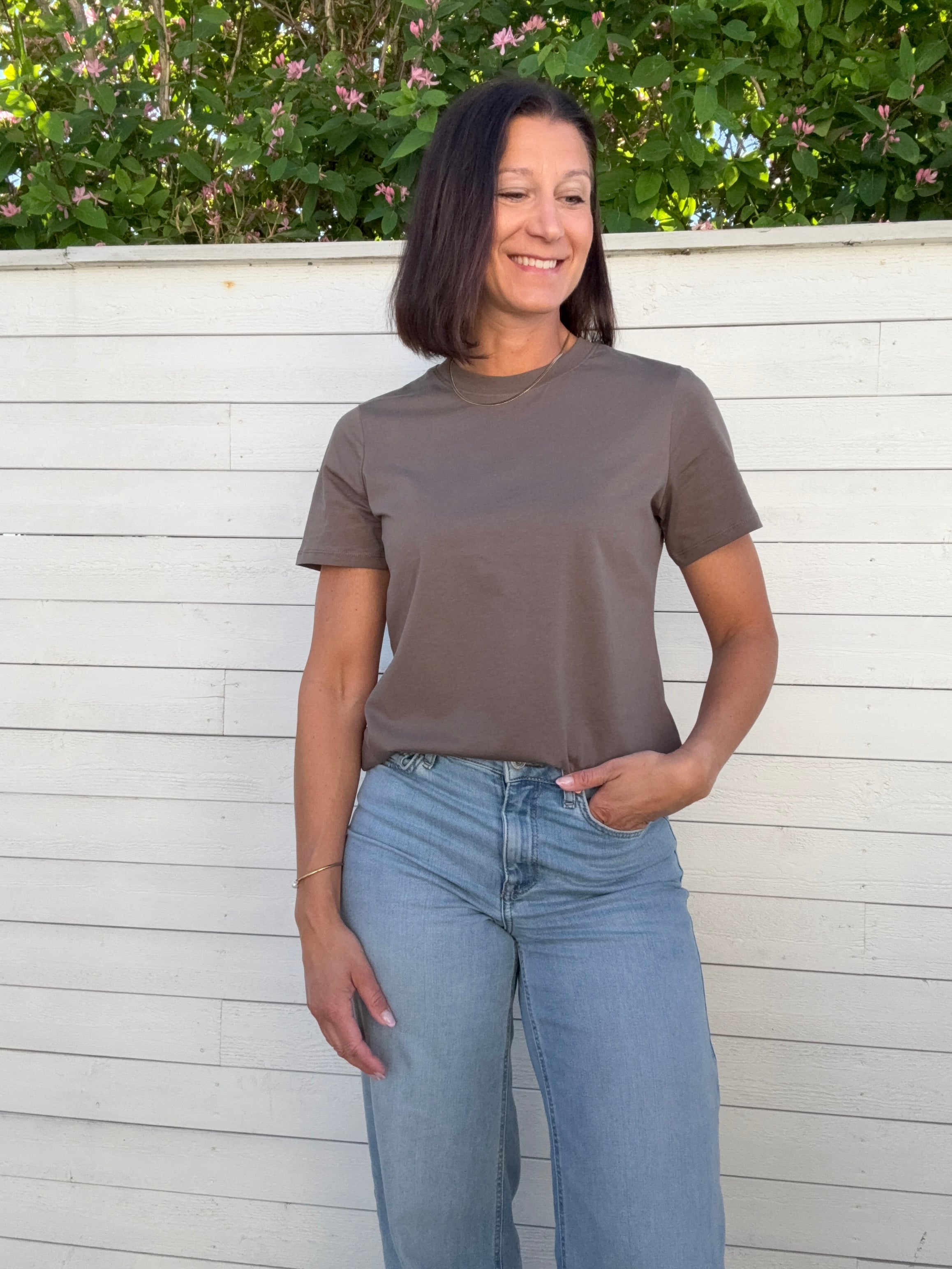 PCRIA SS SOLID TEE MOREL