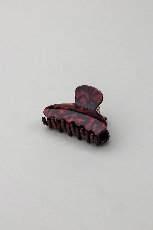 June Hair Clip Small Wine Red