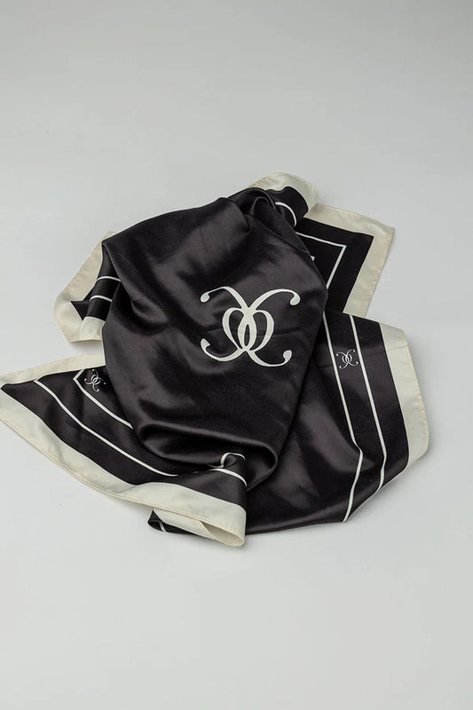 ELLE SILK SCARF BLACK