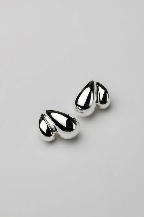 Twin Drop Earrings Silver