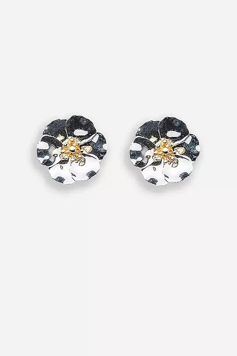 Flower Small Earrings silver