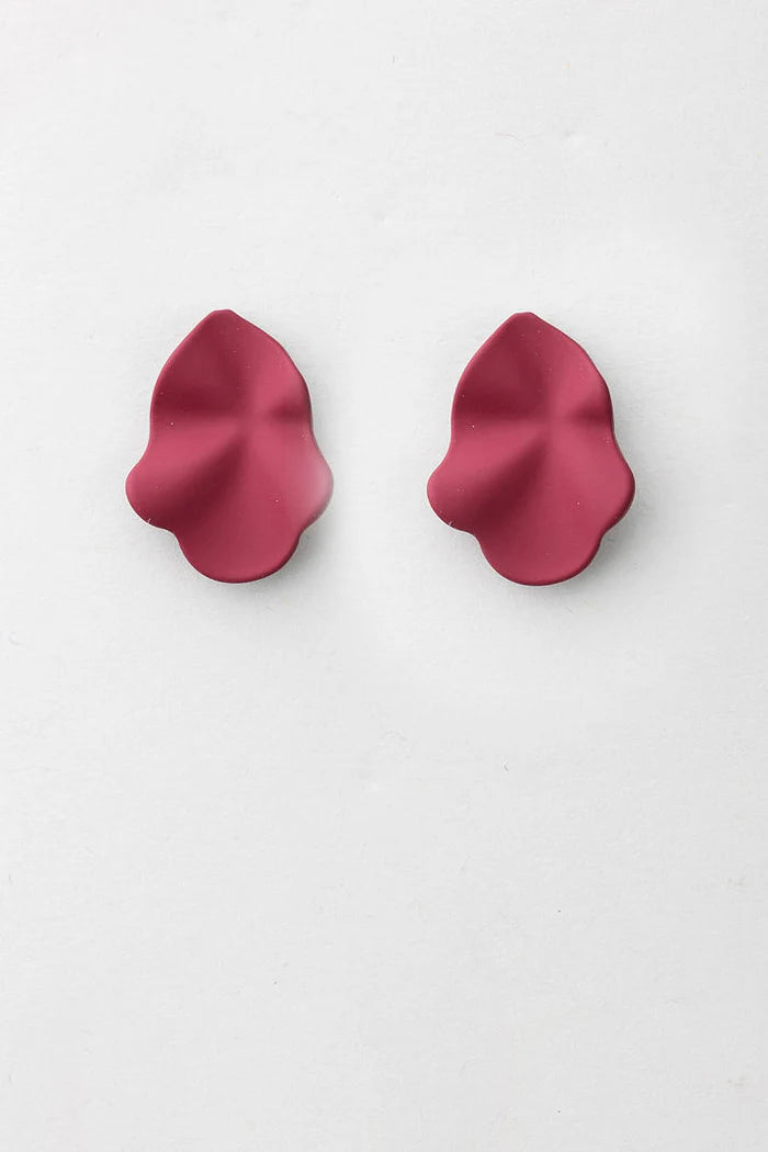 Lip Earrings Burgendy
