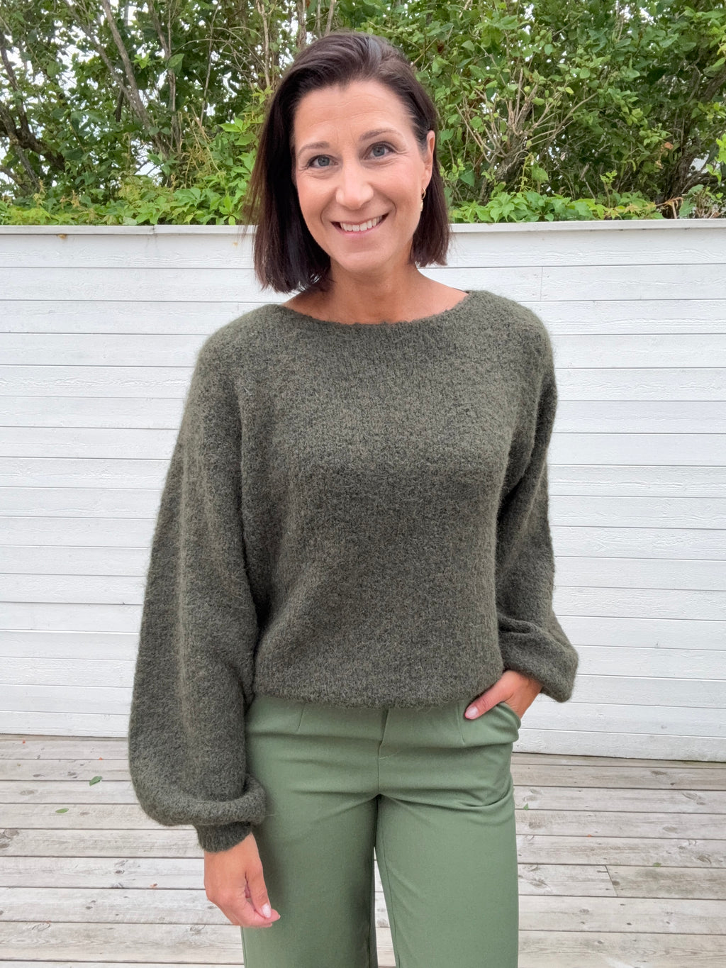 VIMARLEY L/S KNIT PULLOVER FOREST NIGHT