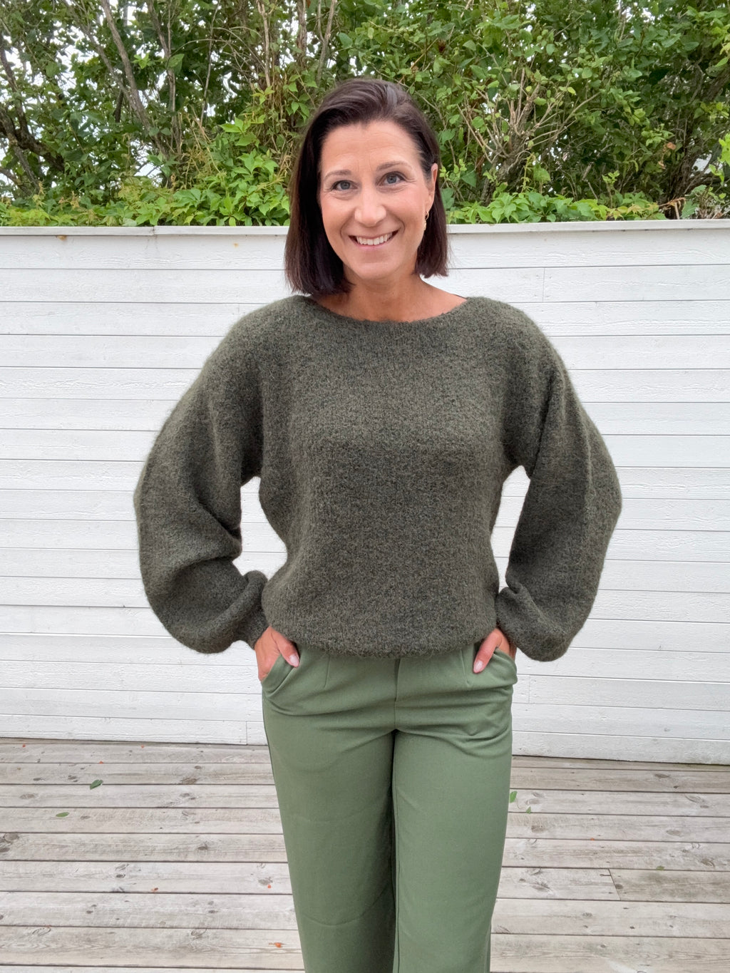 VIMARLEY L/S KNIT PULLOVER FOREST NIGHT
