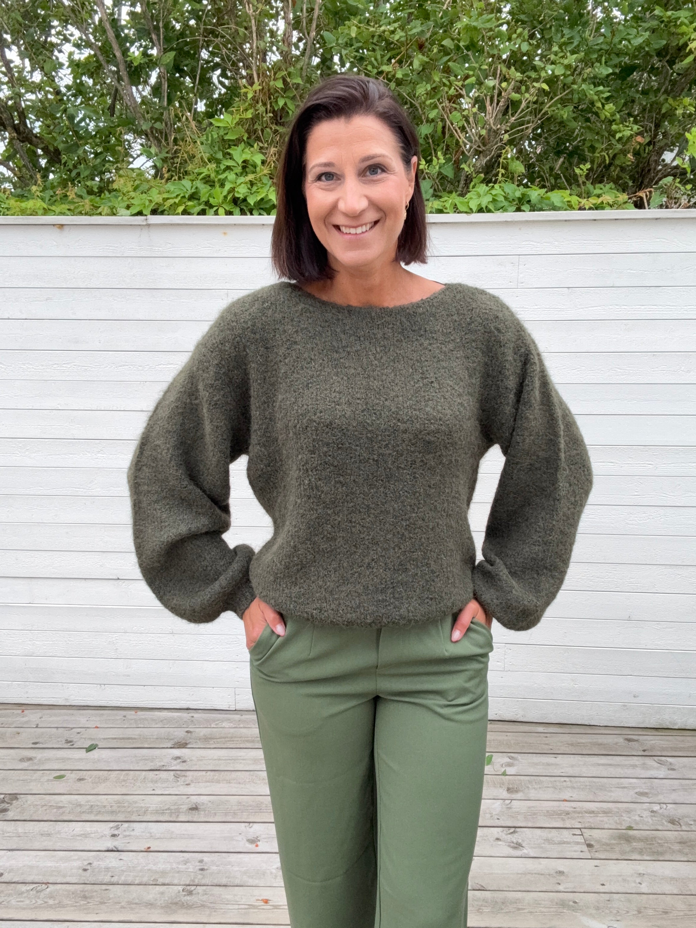 VIMARLEY L/S KNIT PULLOVER FOREST NIGHT
