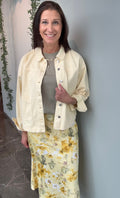VMJAMIE LS DENIM SHACKET MELLOW YELLOW