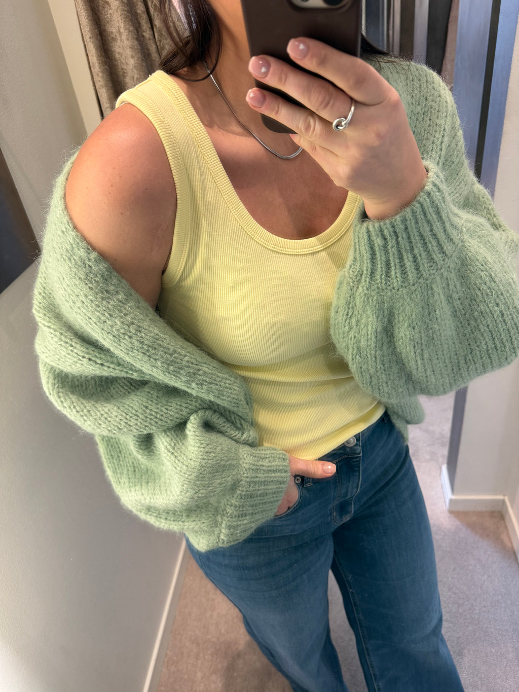 PCMAY TANK TOP FRENCH VANILLA