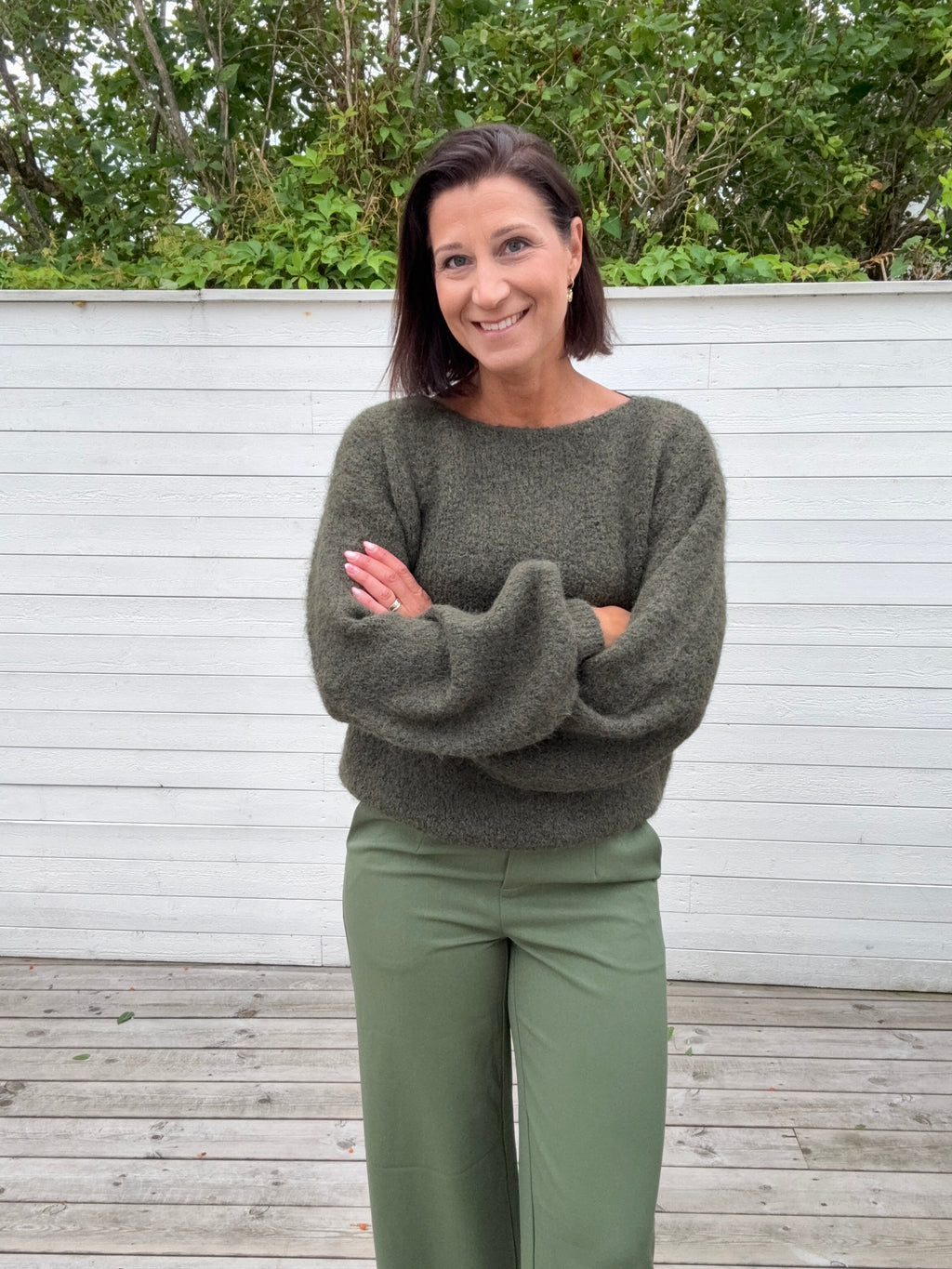 VIMARLEY L/S KNIT PULLOVER FOREST NIGHT