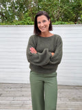 VIMARLEY L/S KNIT PULLOVER FOREST NIGHT