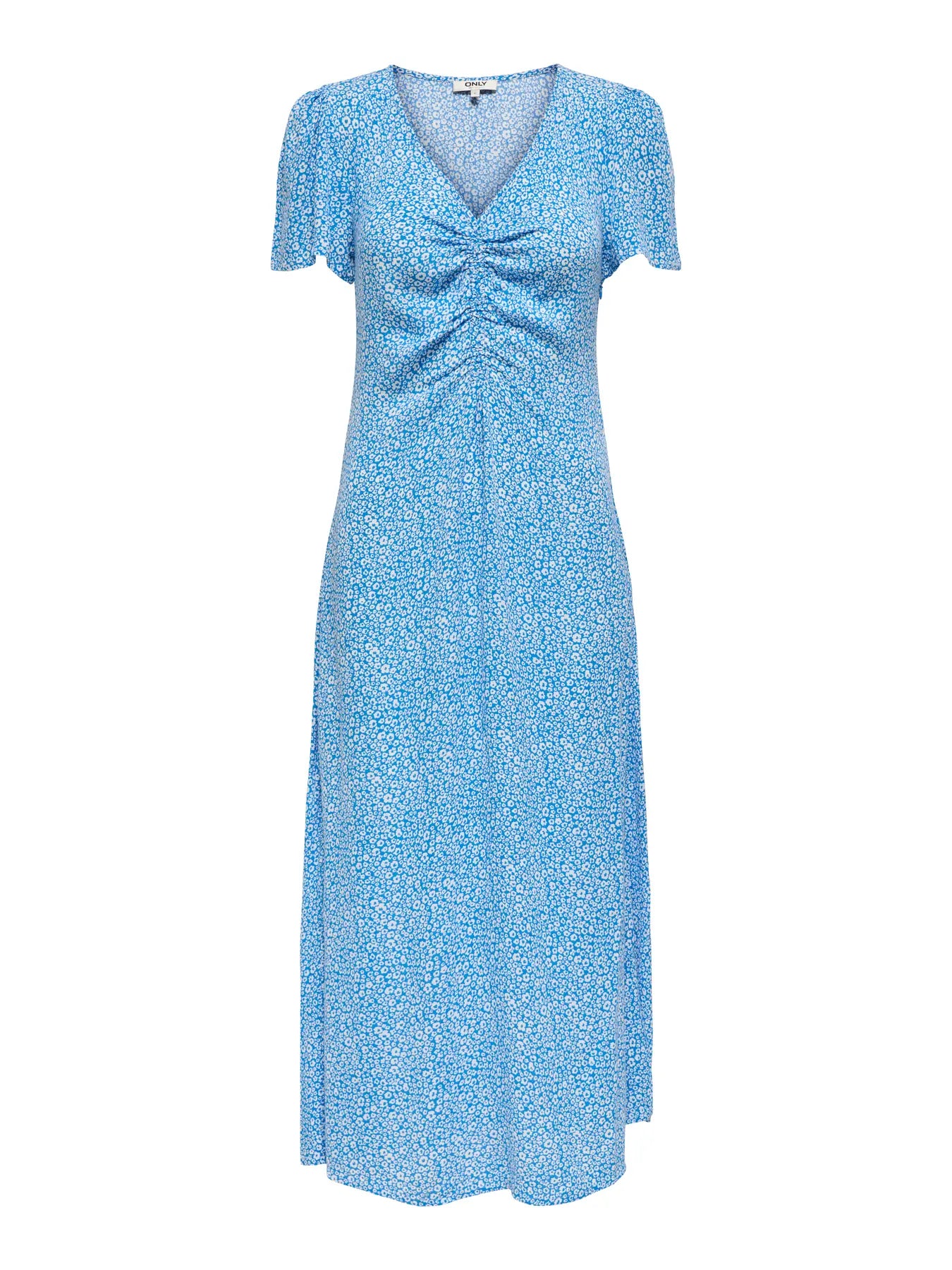 ONLANCONA SS V-NECK DRESS BLUE