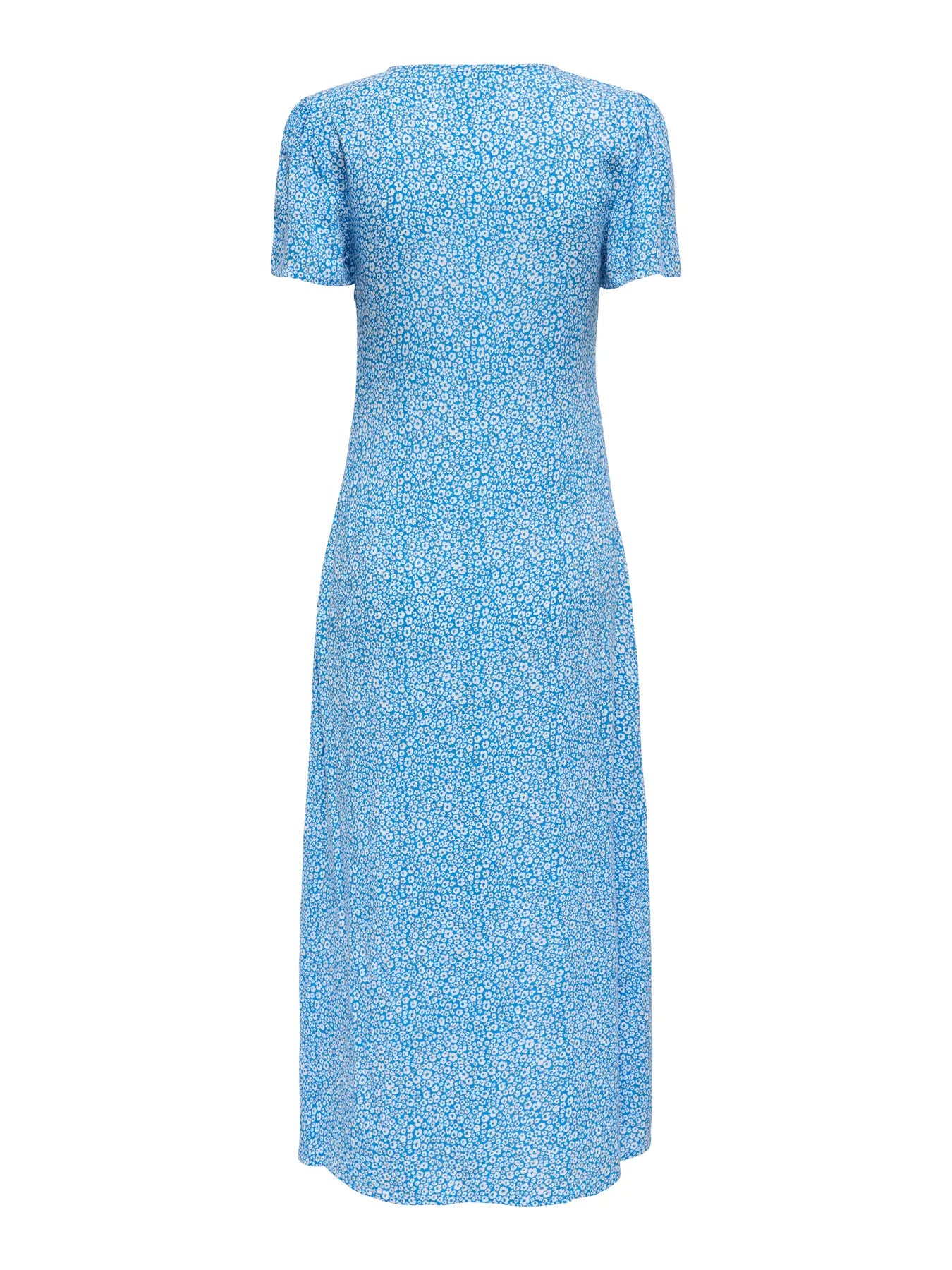 ONLANCONA SS V-NECK DRESS BLUE