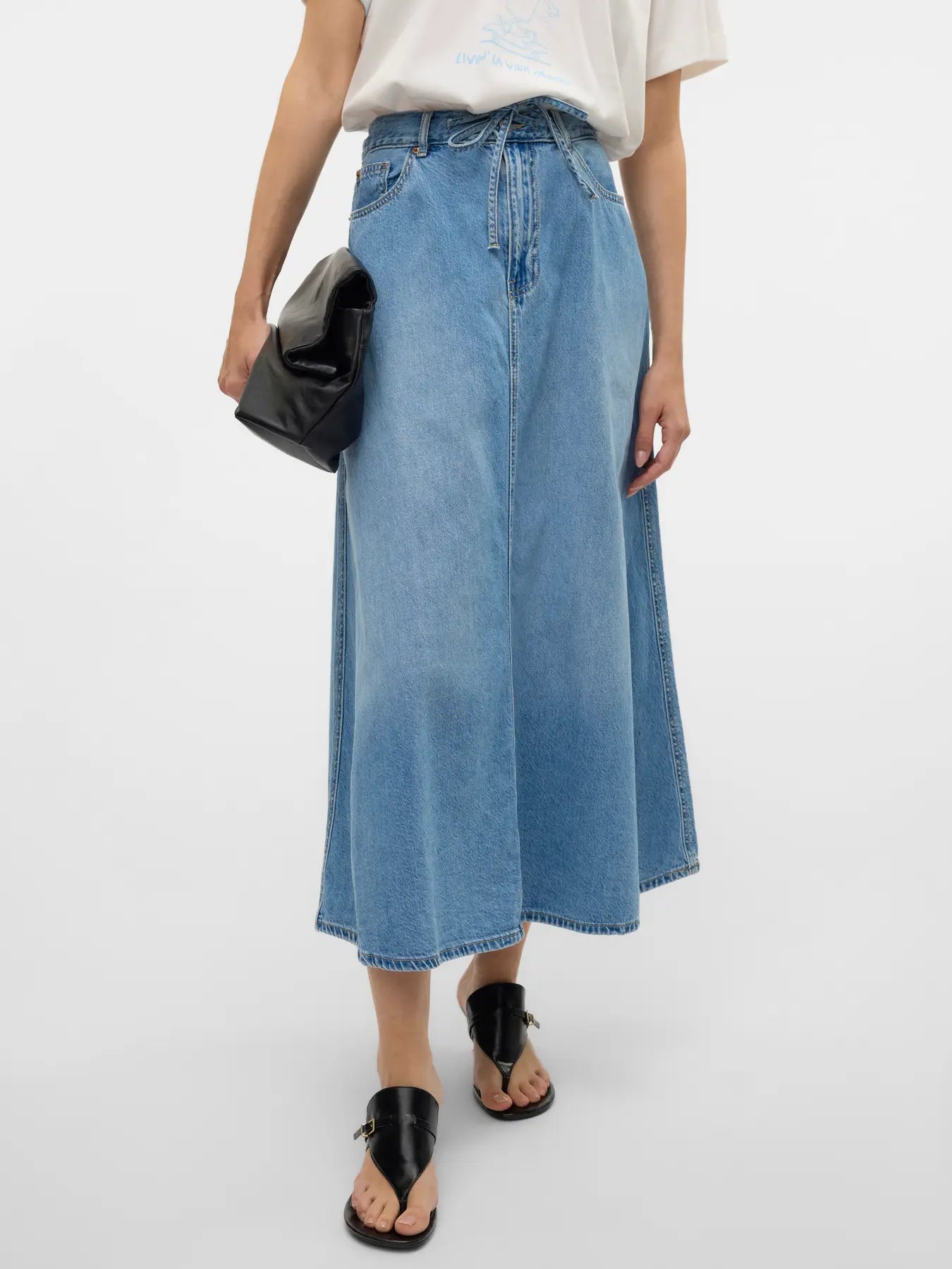 VMHILLA MR WIDE 7/8 DNM SKIRT