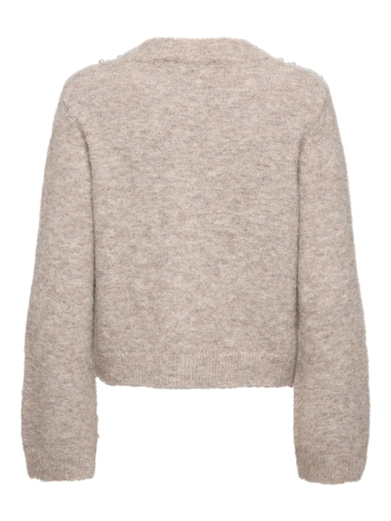 ONLMIGGIE LS O-NECK PEARL CARD BEIGE