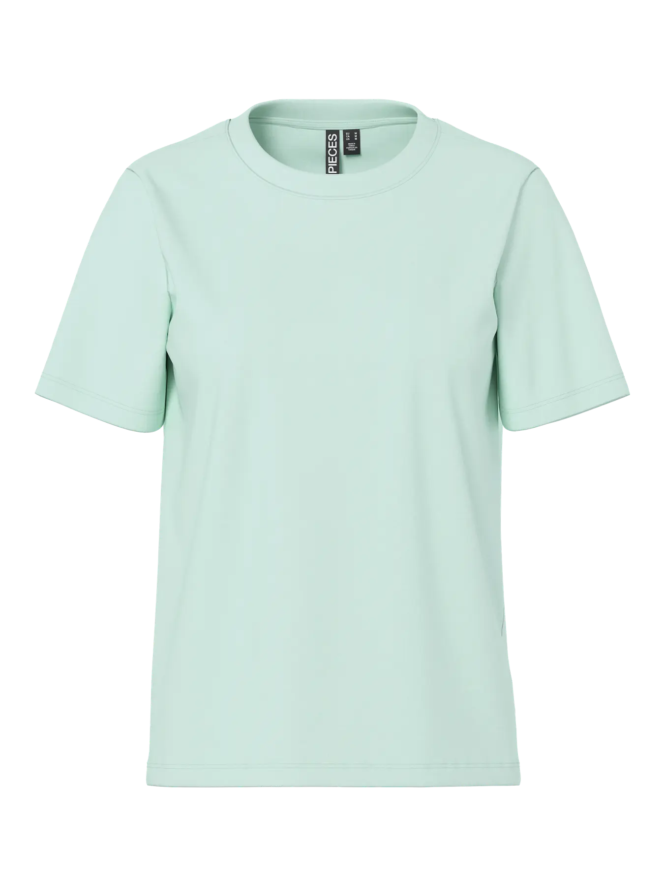 PCRIA SS SOLID TEE DUSTY AQUA