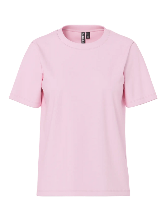 PCRIA SS SOLID TEE PINK-A-BOO