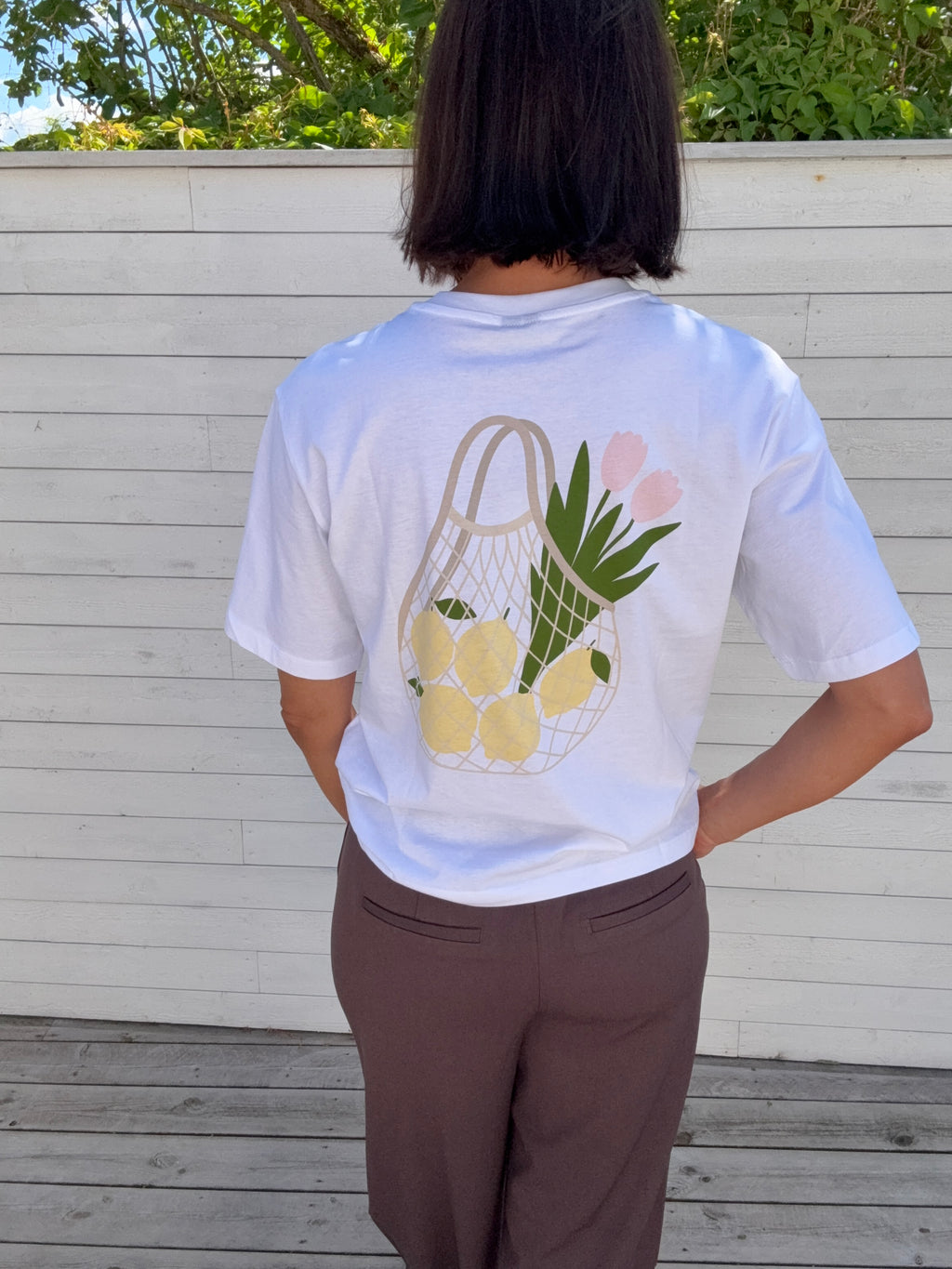 VMPAULINA THEA SS T-SHIRT WHITE TULIPS