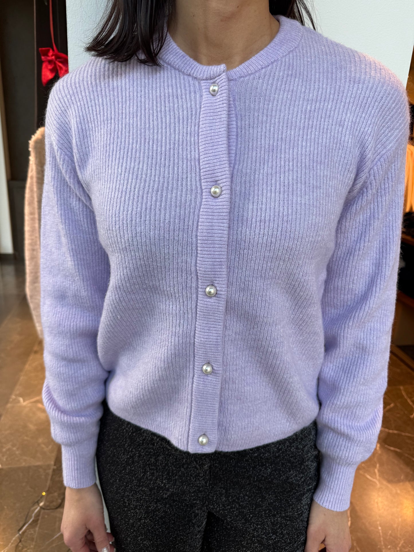 JDYLUMI L/S BUTTON CARDIGAN LILAC