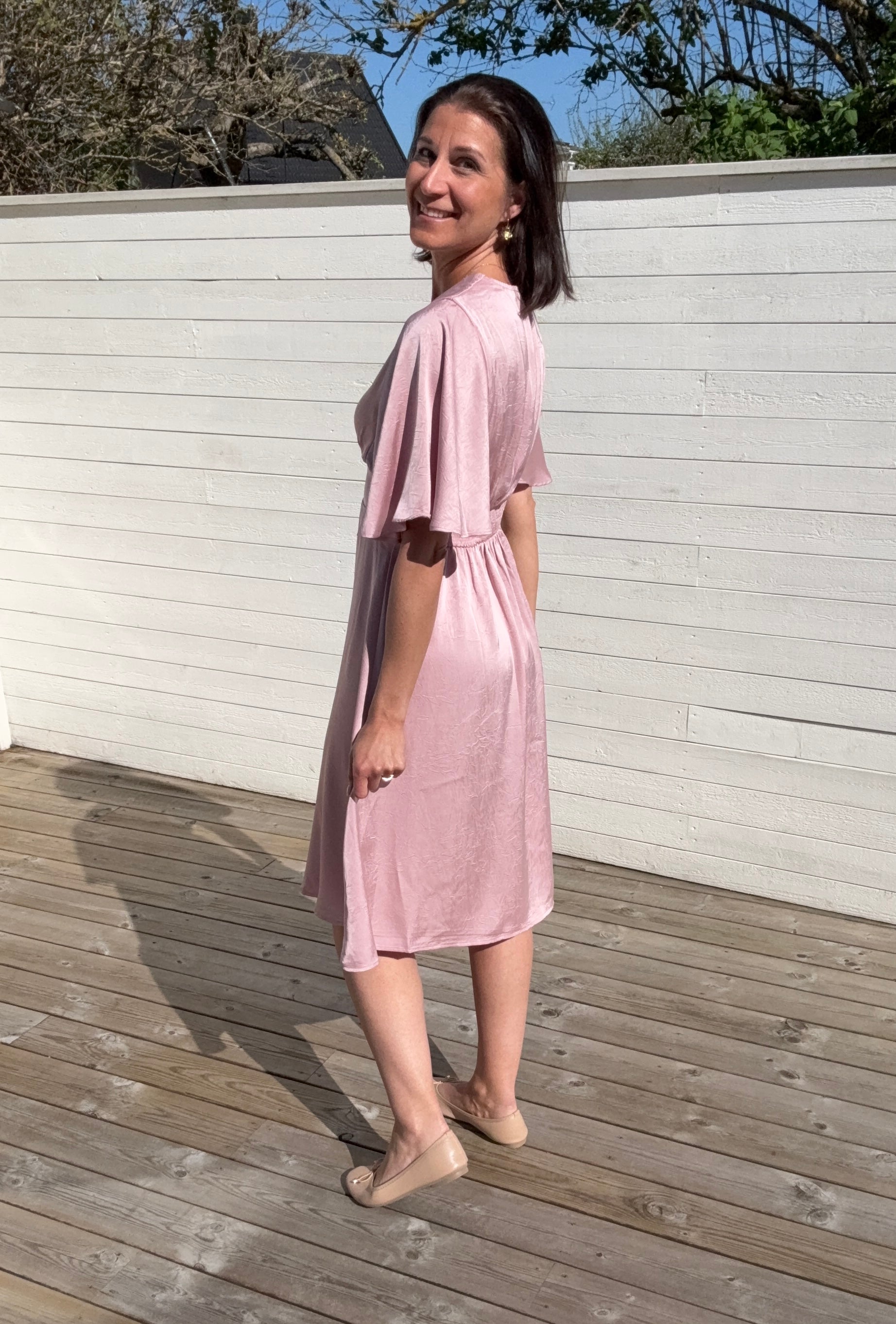 GISELA SHORT DRESS- LIGHT ROSE