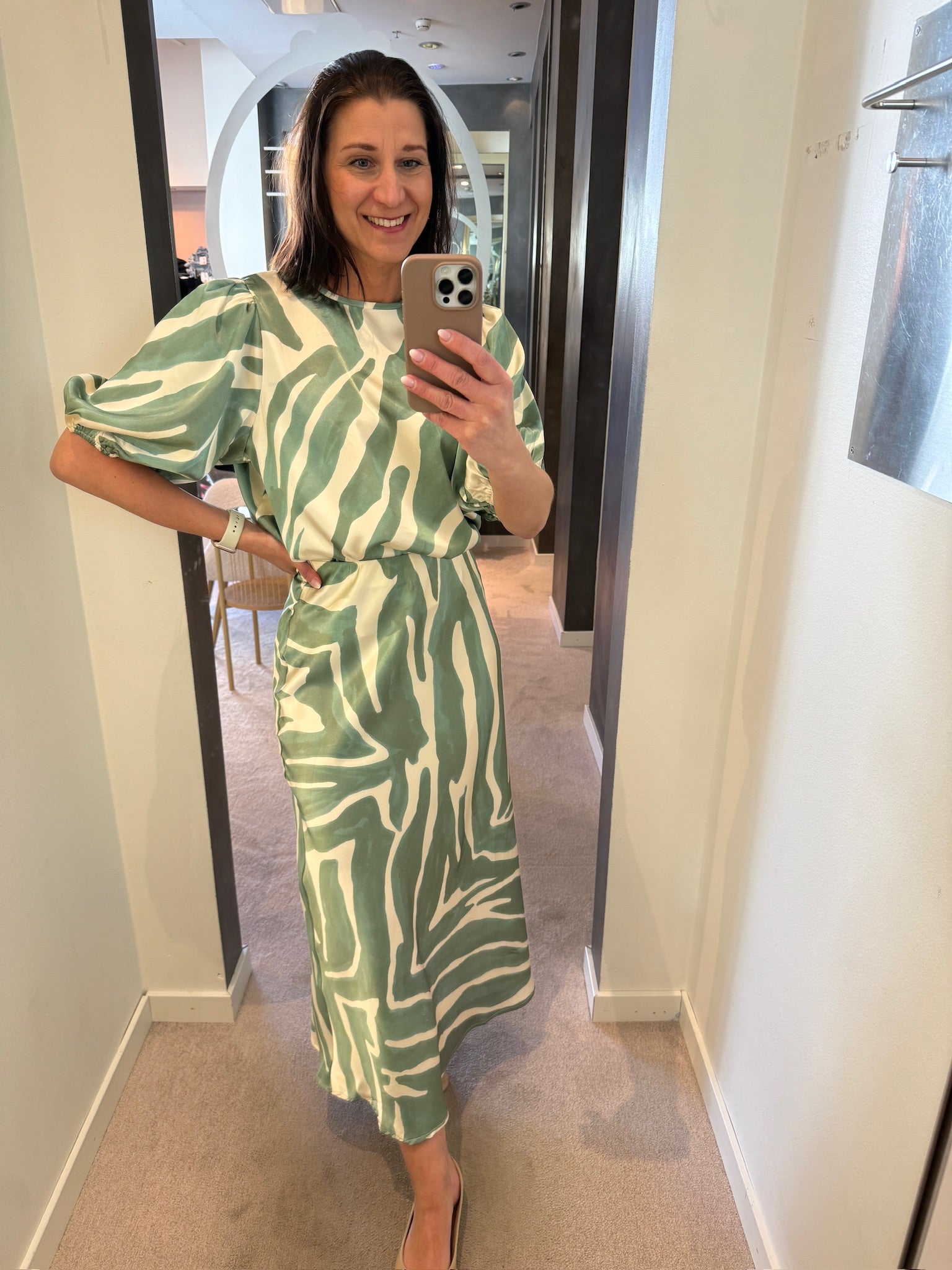 GEWKO SKIRT- Green print