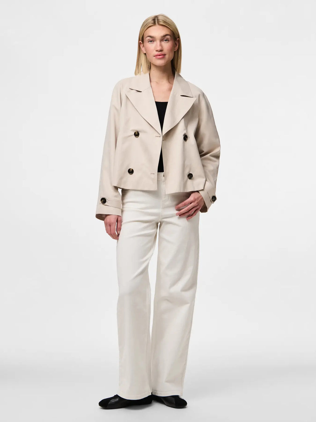 PCSCARLETT LS SHORT TRENCHCOAT