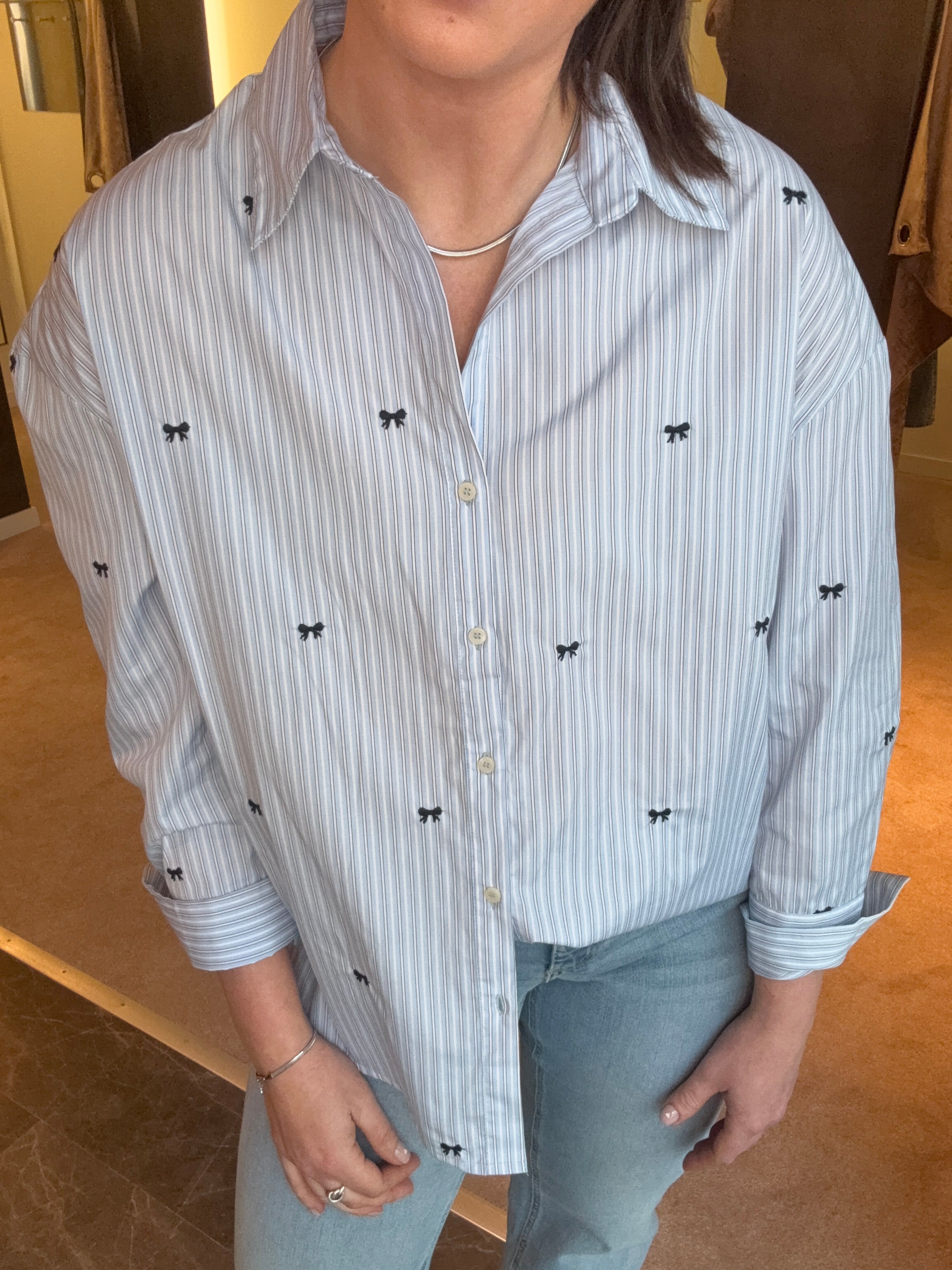 ONLOREGON LS BOW SHIRT