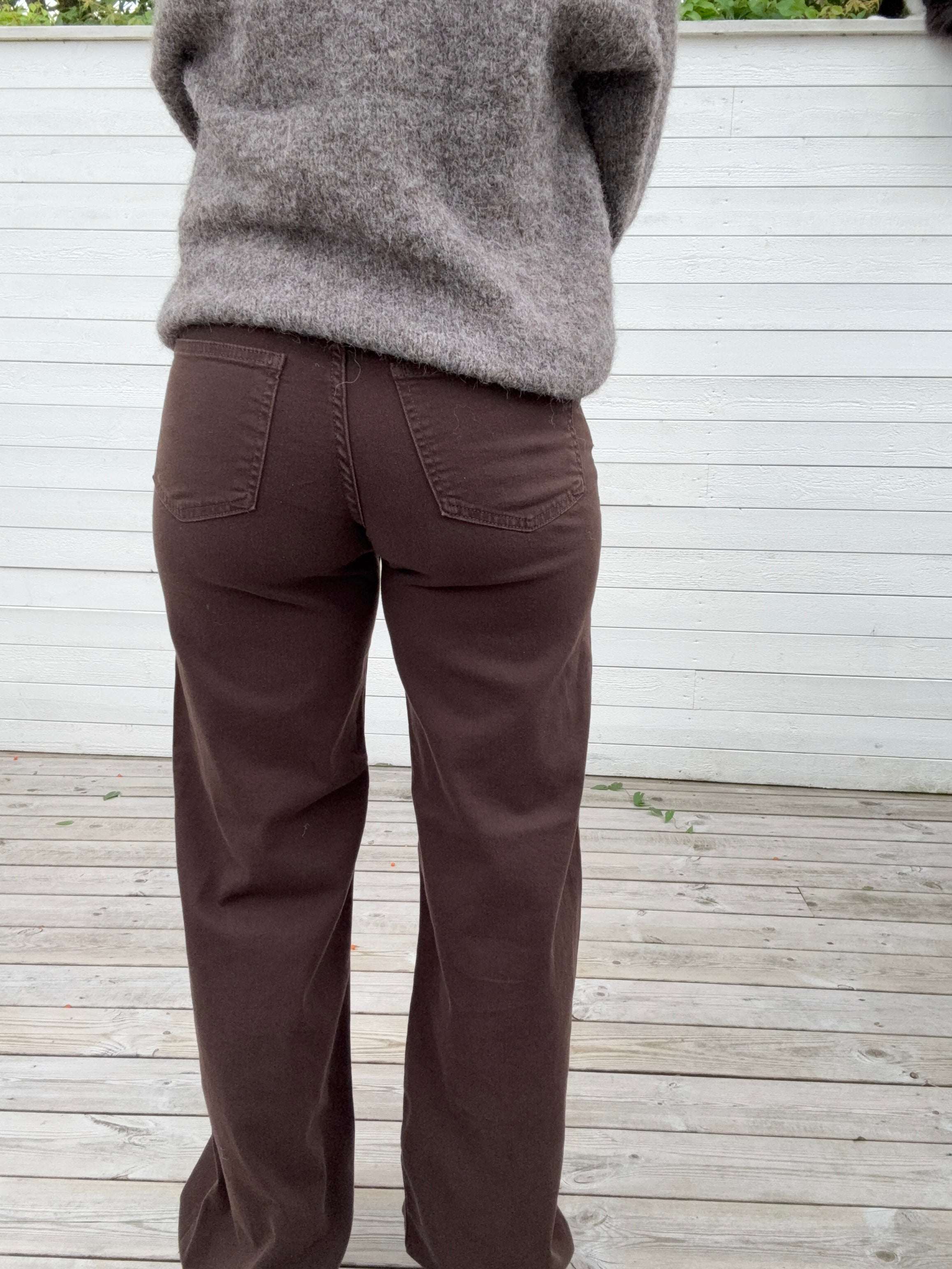ONLMADISON BLUSH HW WIDE DARK BROWN DENIM