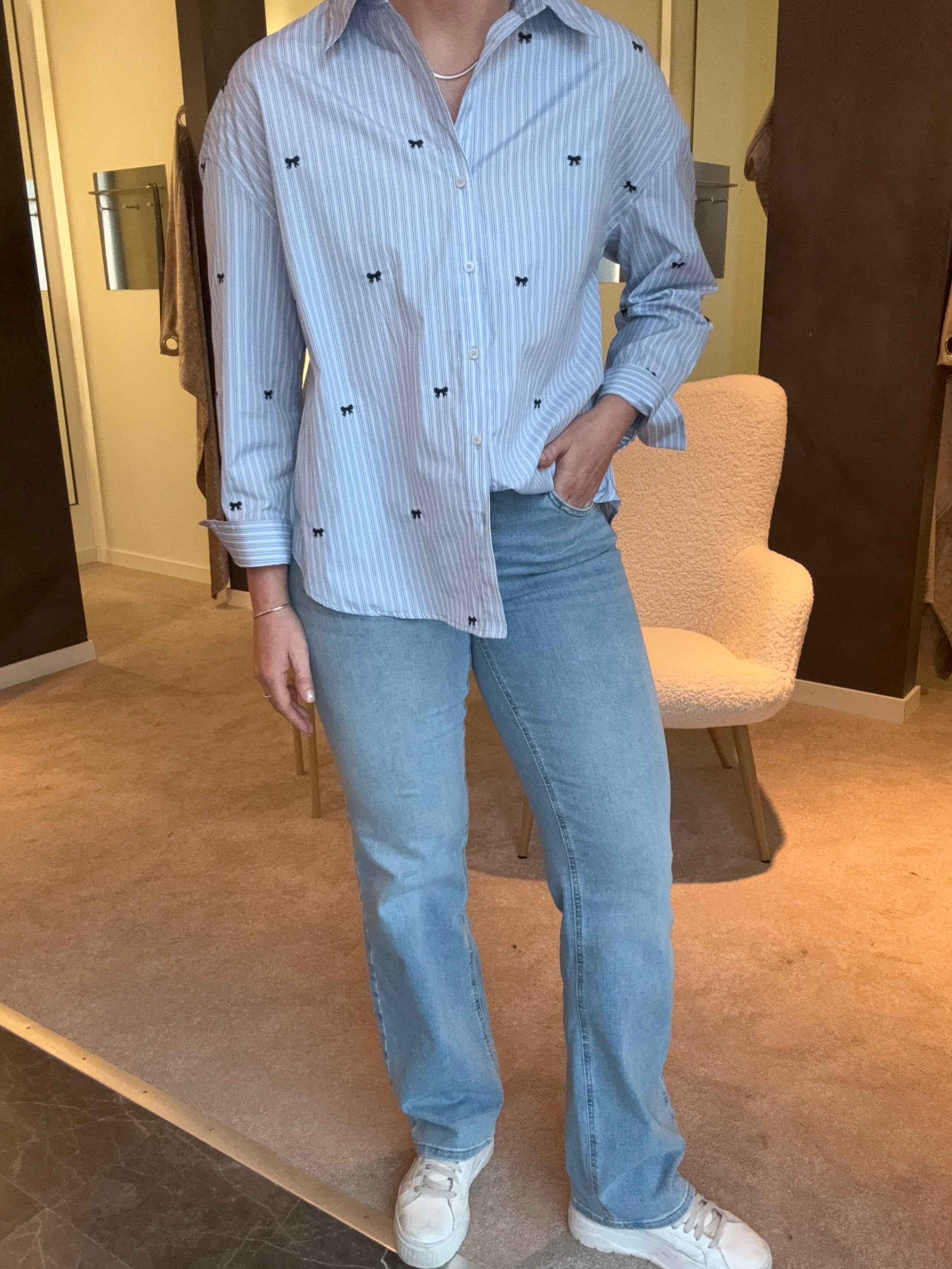 ONLOREGON LS BOW SHIRT