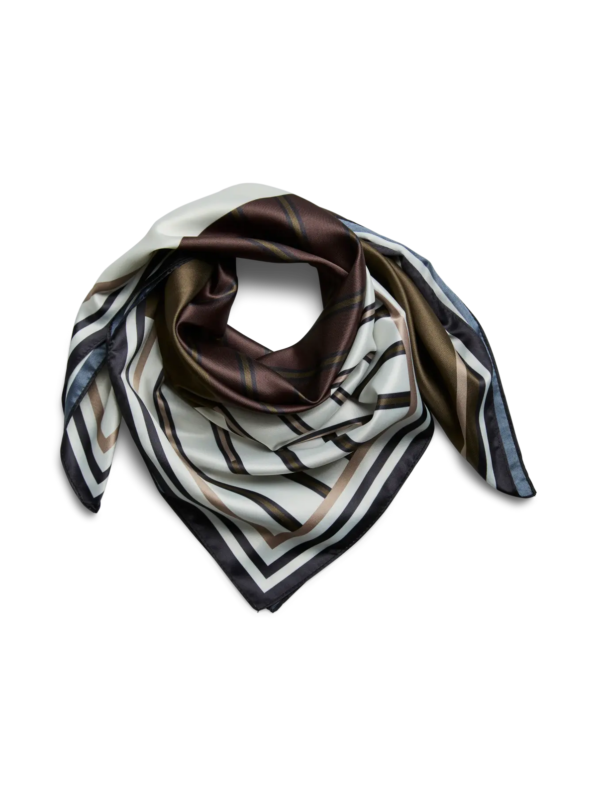 PCAMANDA SQUARE SCARF DARK OLIVE