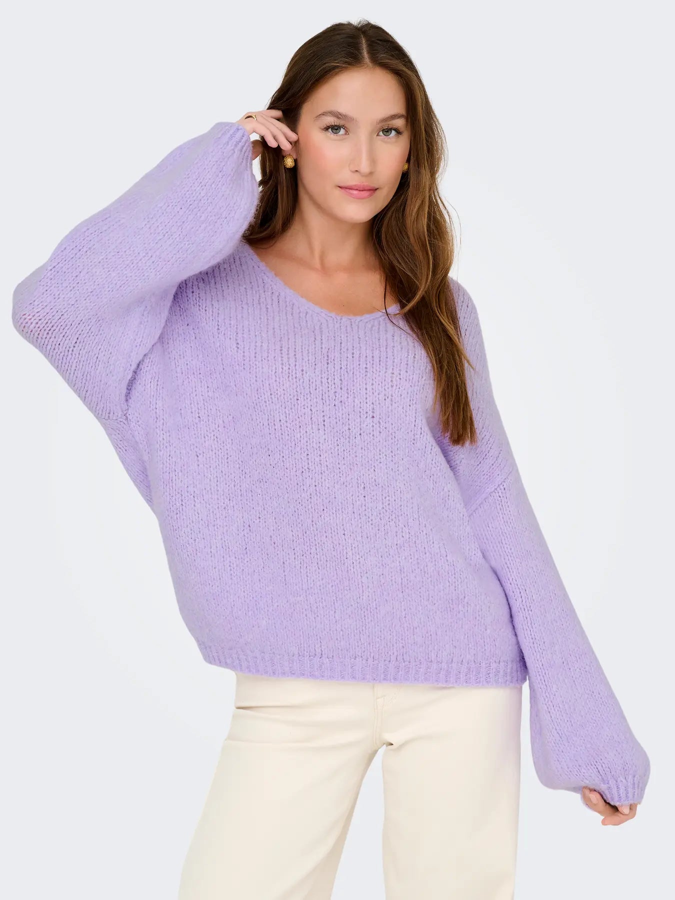 JDYDINEA L/S REVERSIBLE PULLOVER PASTEL LILAC