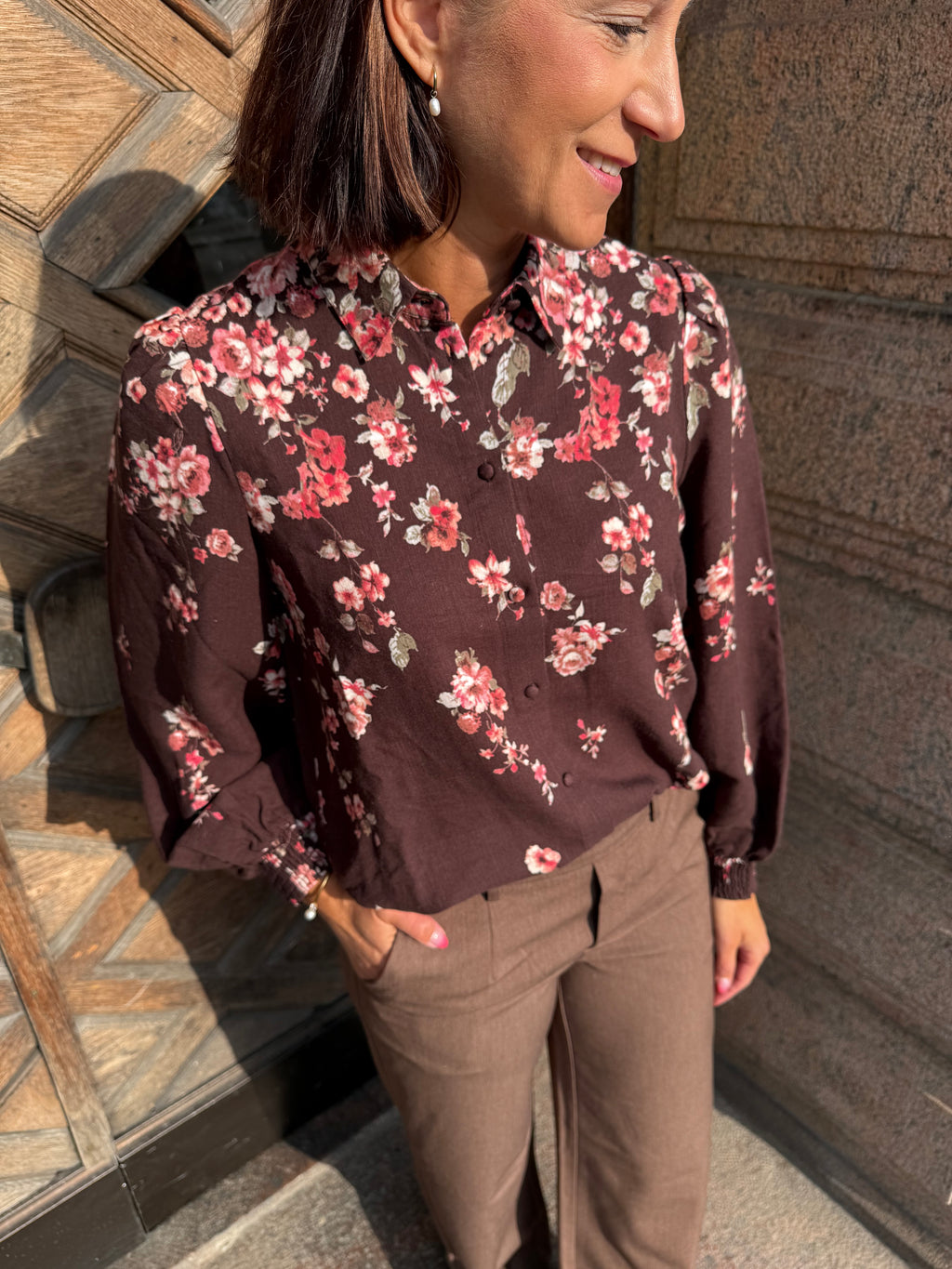 VIELMA L/S SHIRT COFFEE BEAN
