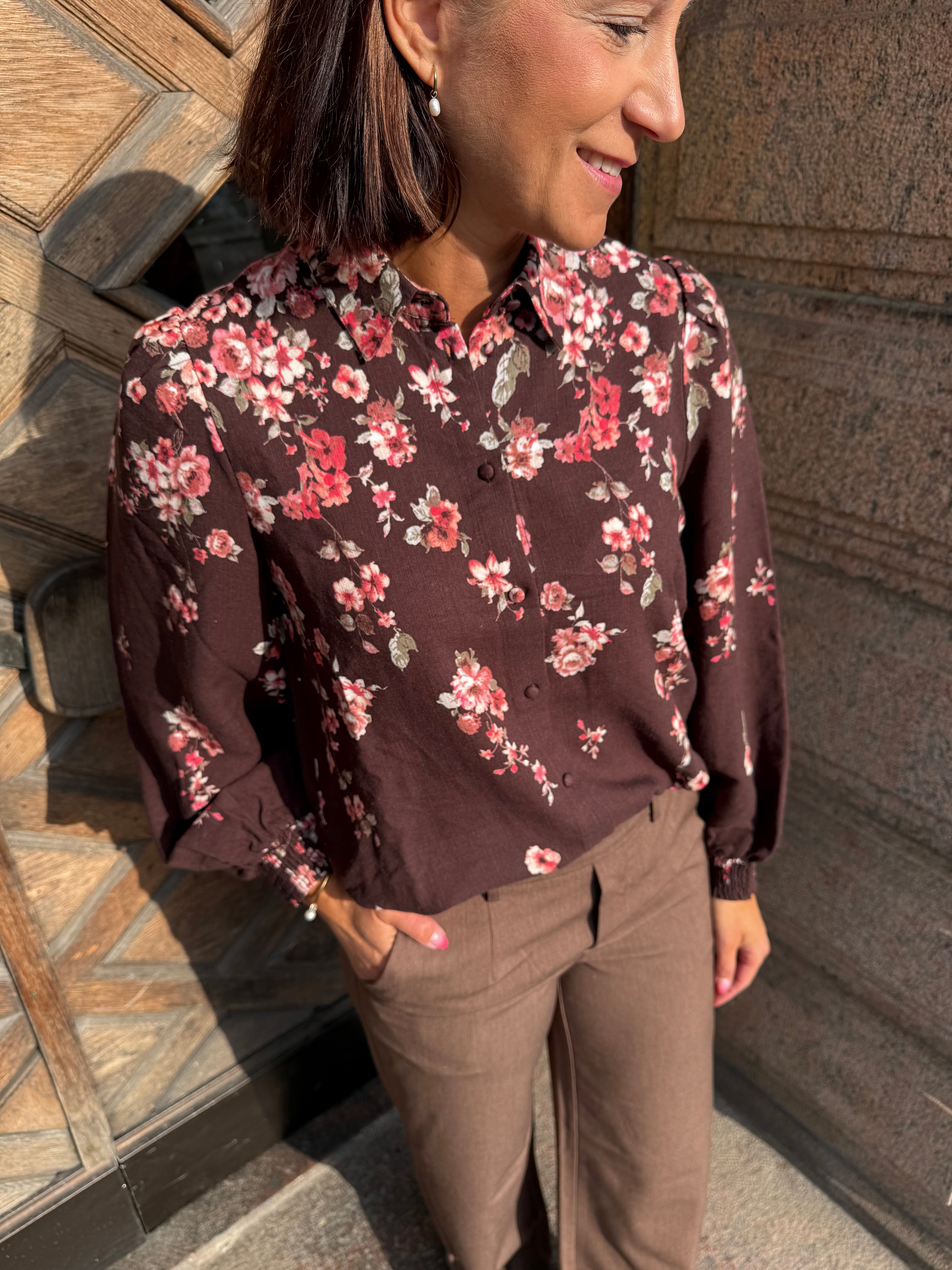 VIELMA L/S SHIRT COFFEE BEAN