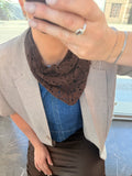 PCMANILLA TRIANGLE SCARF BROWN