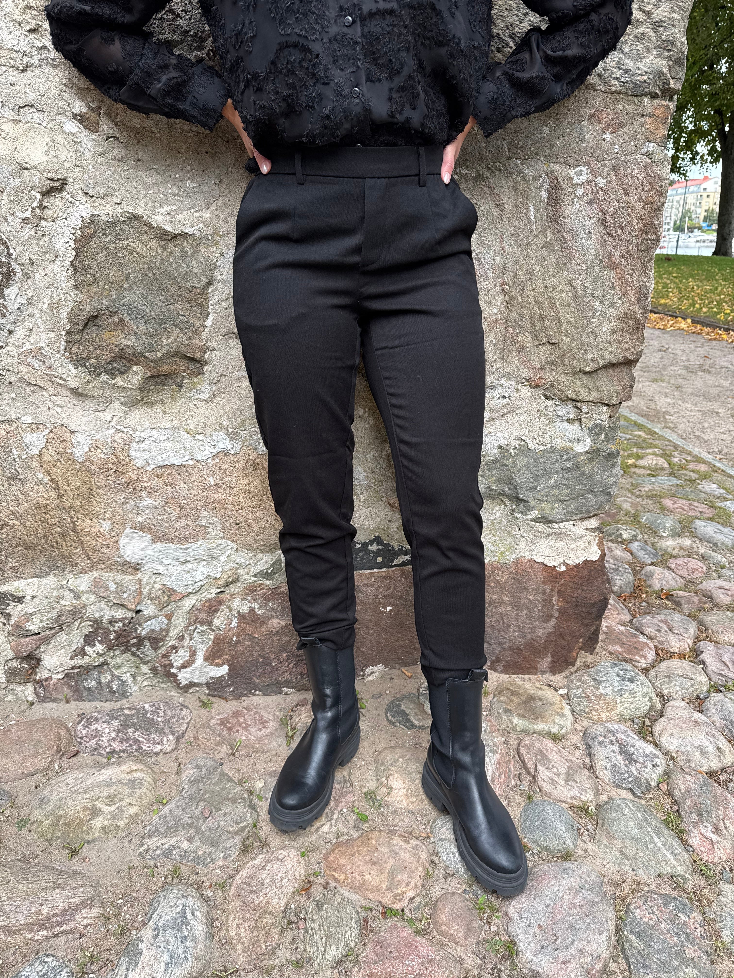 OBJLISA SLIM PANT BLACK