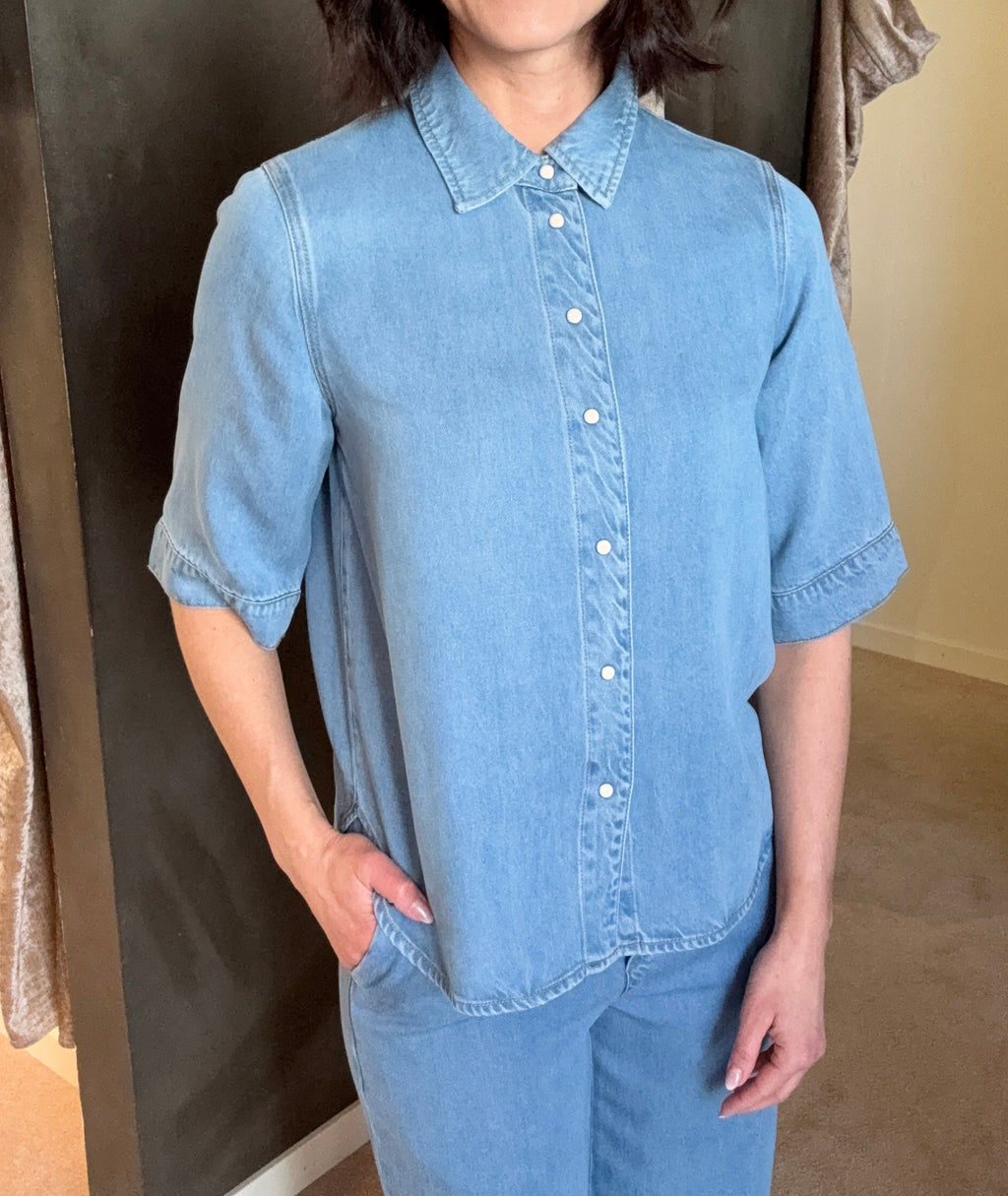 OBJFRAME 2/4 DENIM TOP LBD