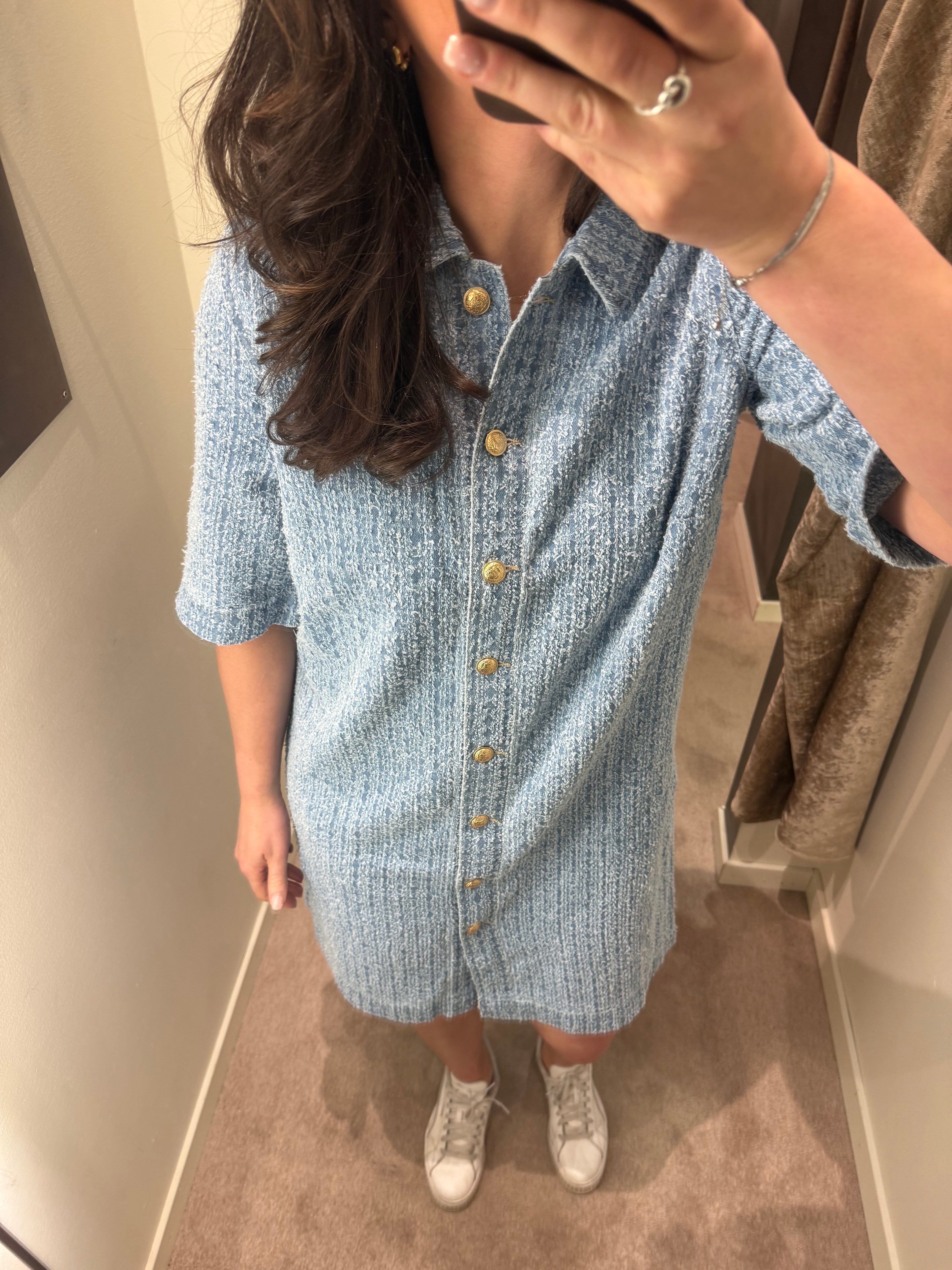 ONLBELLE BOUCLE S/S DNM DRESS