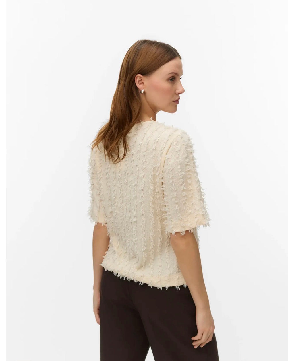 AWDESTINY 2/4 O-NECK TOP- WHITECAP GRAY
