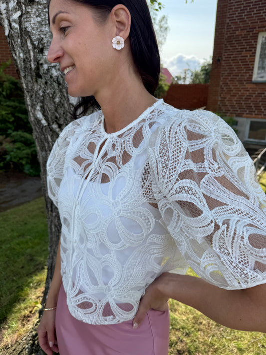 OBJROSE 2/4 RE SHIRT WHITE