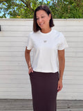 VMSARA METTE SS TOP WHITE HEART