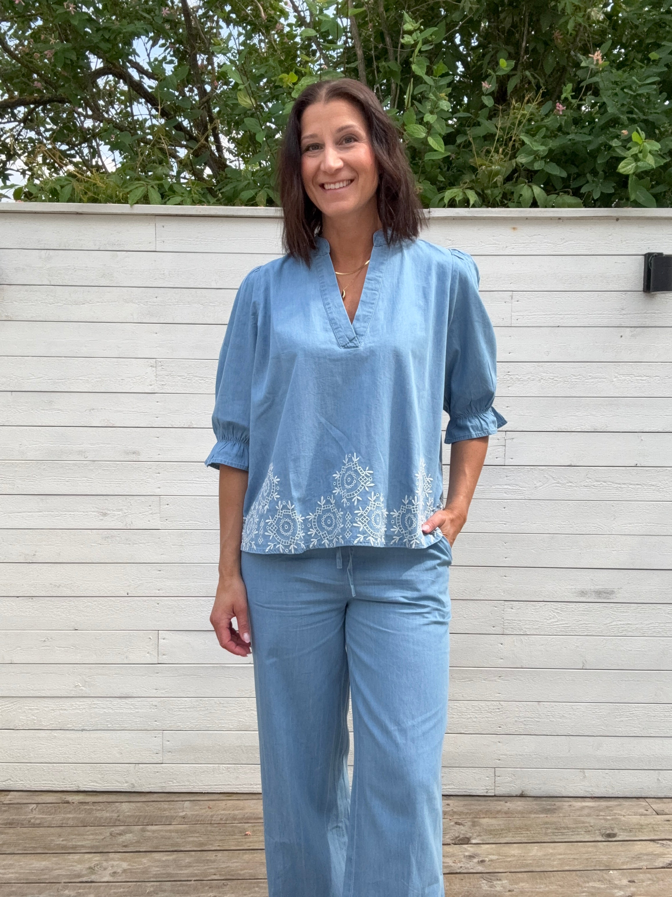 VENNY -SS3 DENIM TOPP