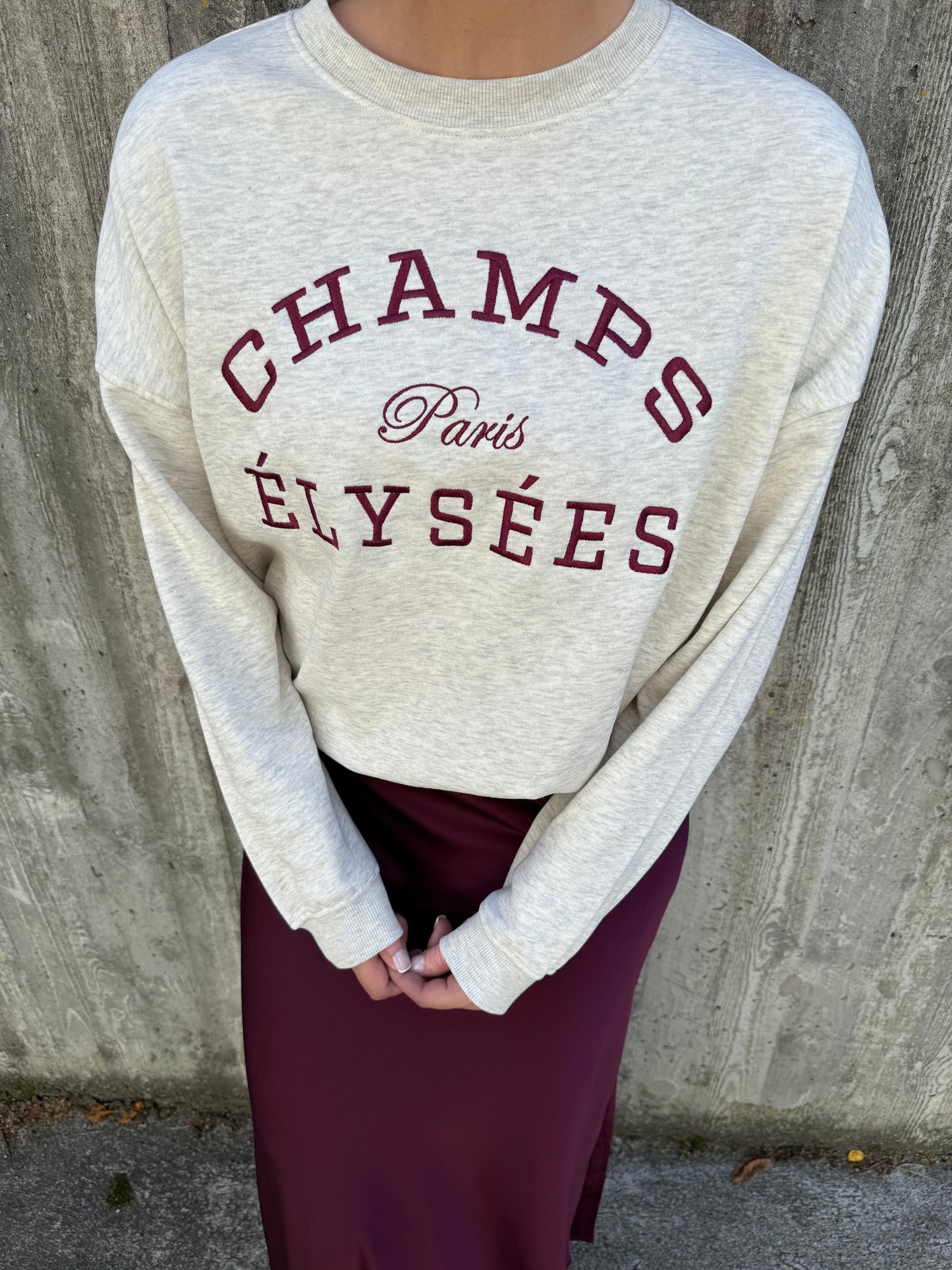 JDYMESA L/S O-NECK EMB SWEAT
