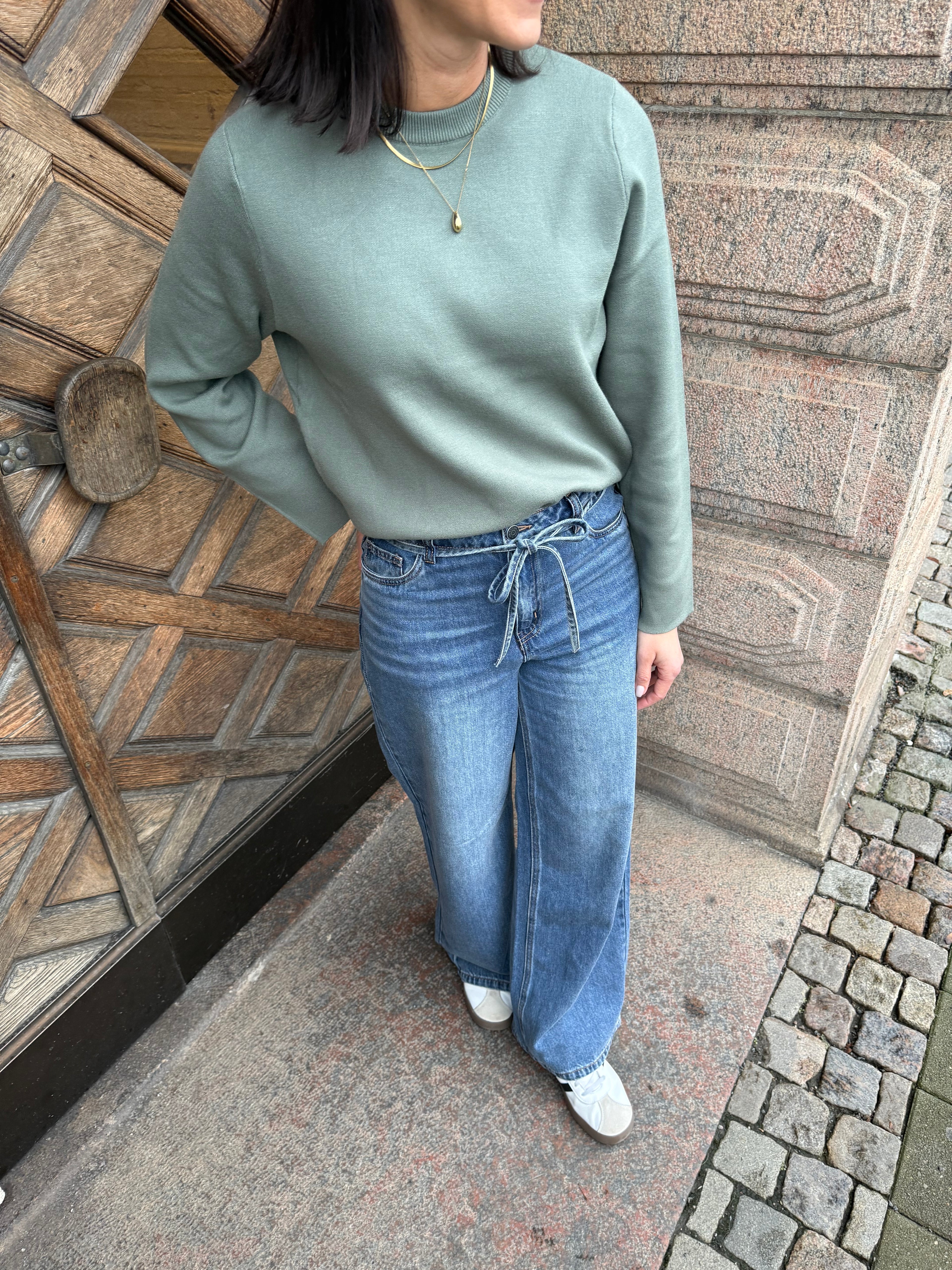 OBJROSIE MW WIDE JEANS MBD