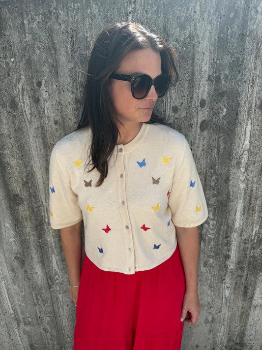 OBJTHESS 3/4 SLEEVE CARDIGAN