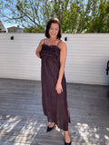 OBJLYNE S/L RE LONG DRESS
