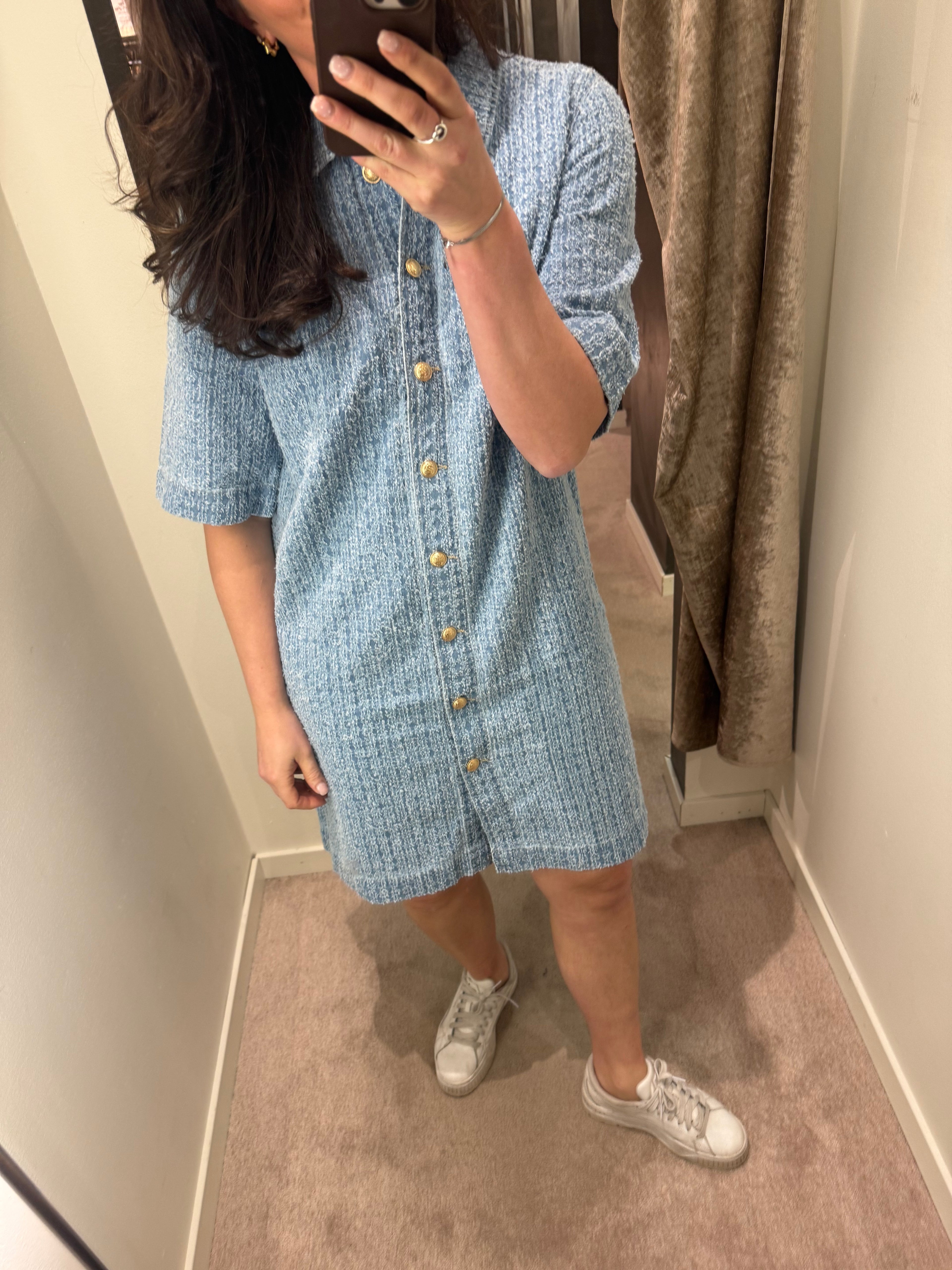 ONLBELLE BOUCLE S/S DNM DRESS