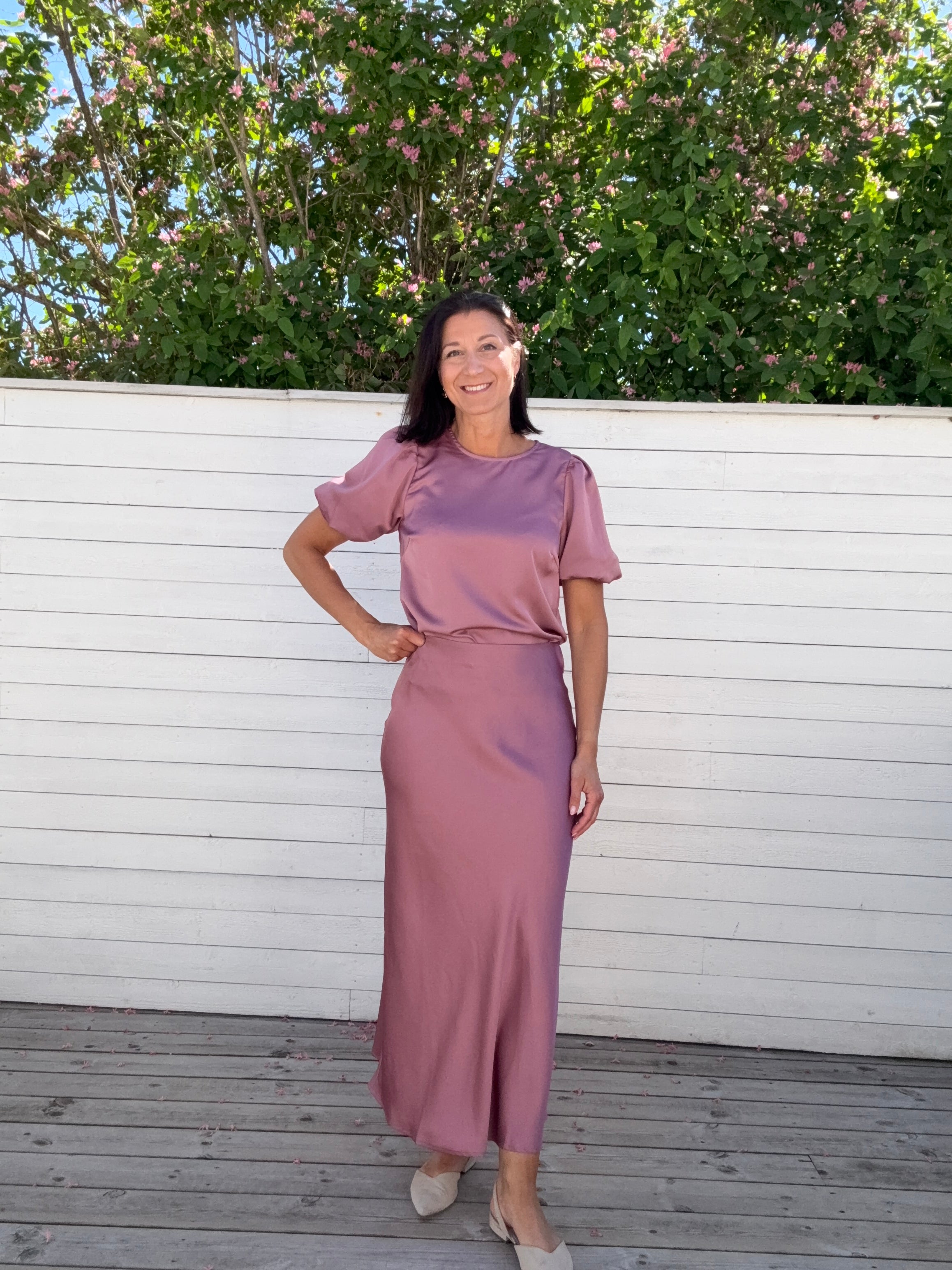 VIELLETTE HW MIDI SKIRT NOSTALGIA ROSE