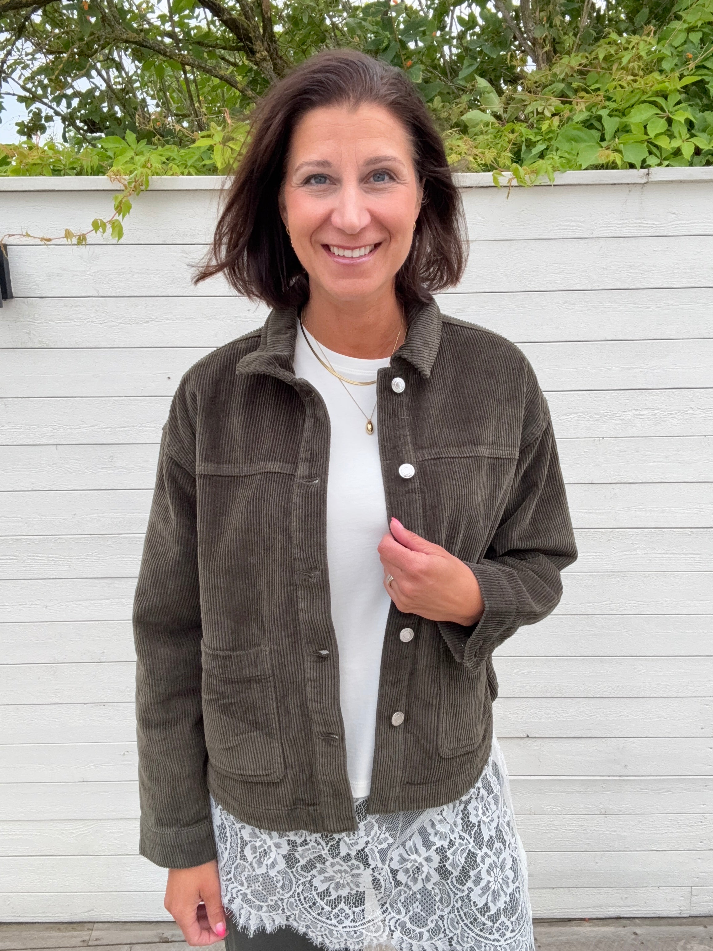 VMJAMIE LS CORDUROY SHACKET FOREST NIGHT