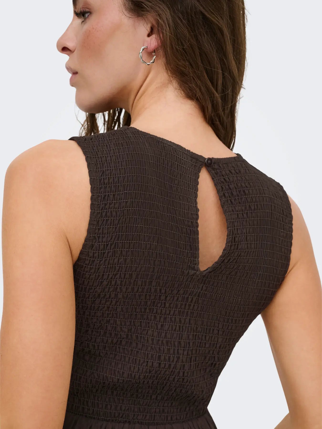 JDYDIEGO S/L SMOCK MIDI DRESS CHOCOLATE TORTE