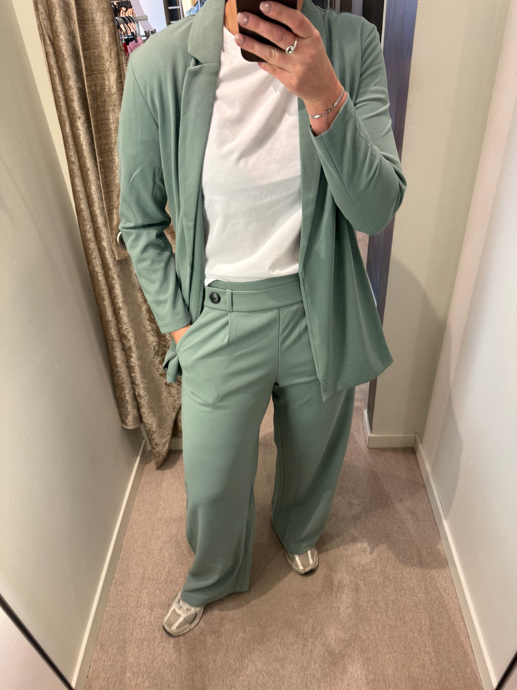 JDYGEGGO LIFE L/S BLAZER CHINOIS GREEN