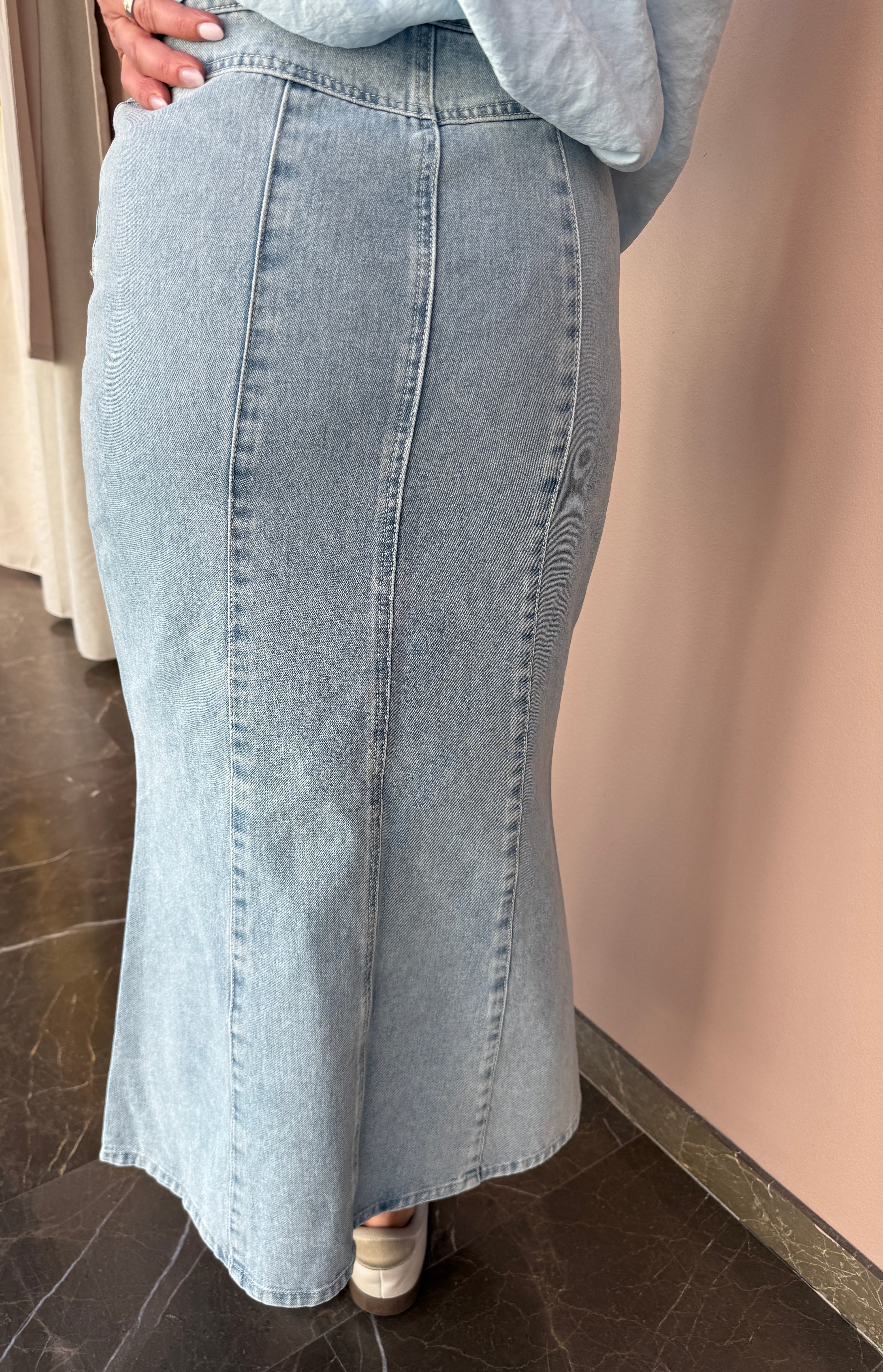 AWIRIS HR ANK MERMAID DENIM SKIRT