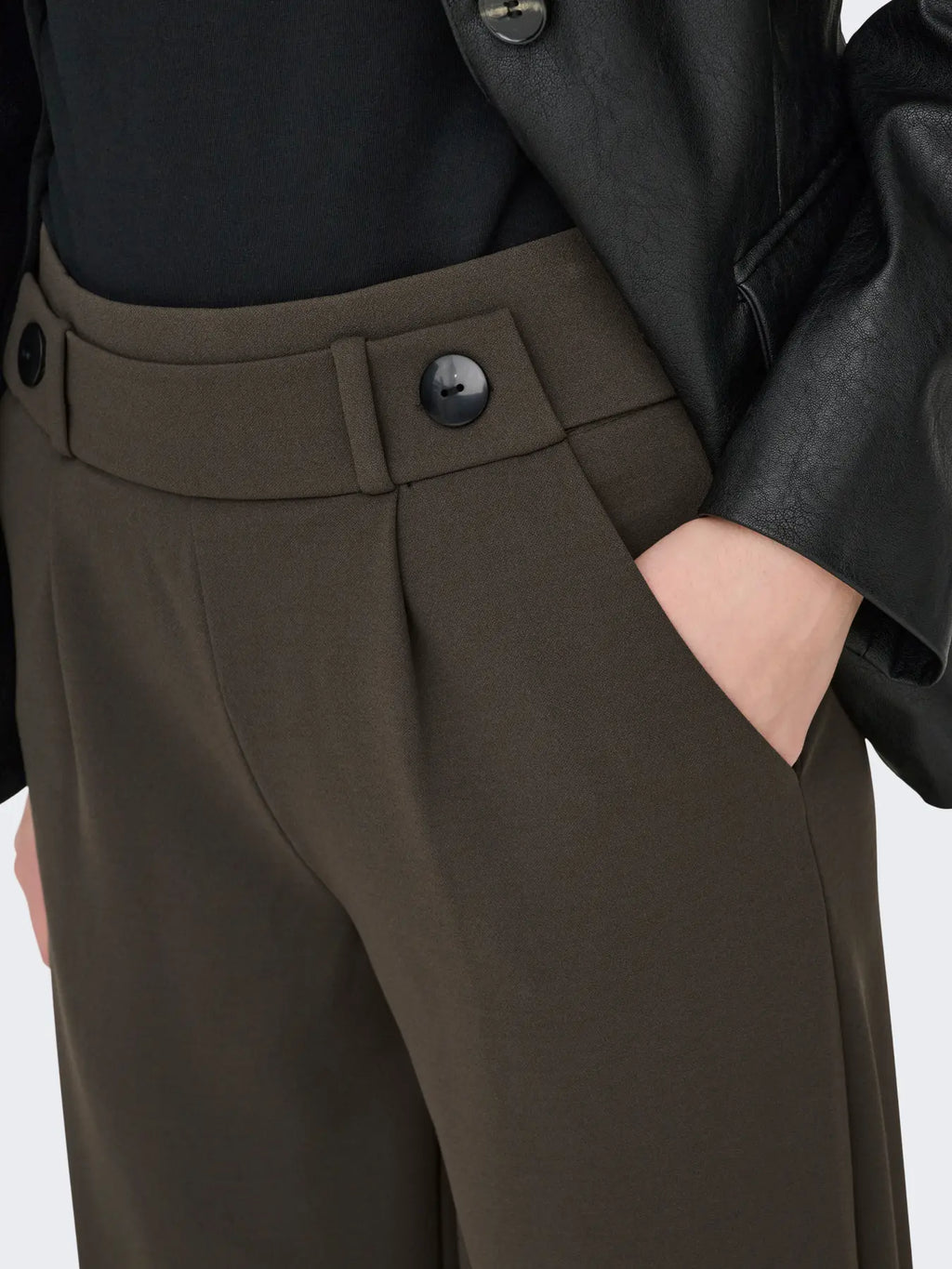 JDYGEGGO LIFE NEW LONG PANT CHOCOLATE BROWN